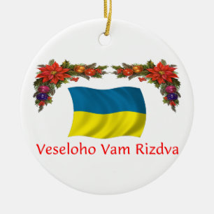 Ukraine Christmas Ceramic Tree Decoration