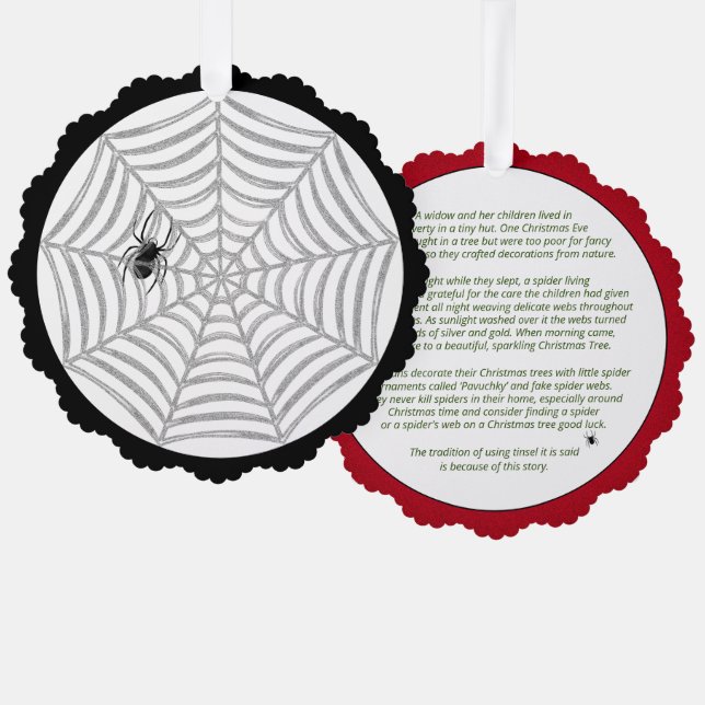 Ukraine Christmas Spider Story Tree Decoration Card (Front/Back)