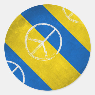 UKRAINE CLASSIC ROUND STICKER