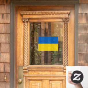 Ukraine Cling, Window Sign, Ukrainian Flag Cling