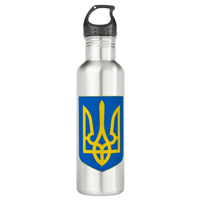 Ukraine Coat of Arms 710 Ml Water Bottle (Front)