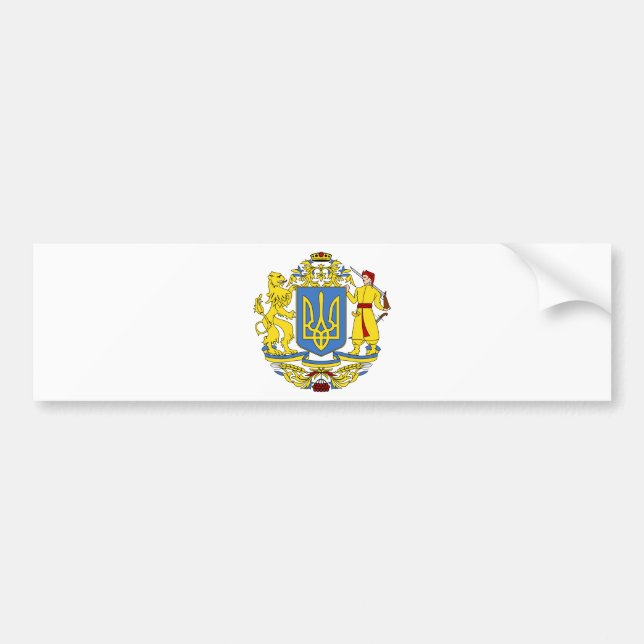 Ukraine coat of arms bumper sticker (Front)