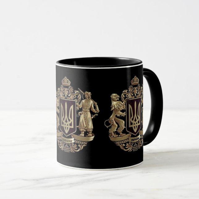 Ukraine Coat of Arms Coffee Mug (Front Right)
