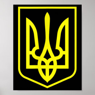 Ukraine Coat Of Arms Flag Graphic Zelensky Tee Poster