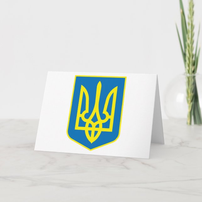 Ukraine Coat of Arms Greeting Card (Front)