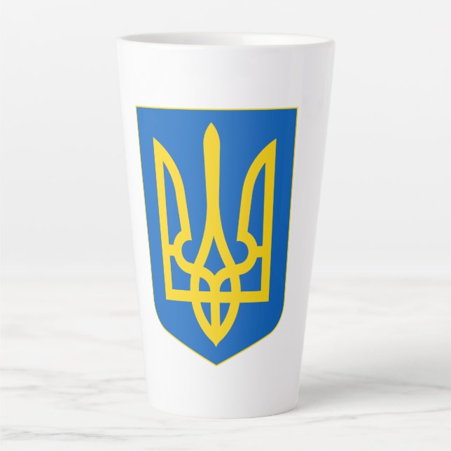 Ukraine Coat of Arms Latte Mug (Front)