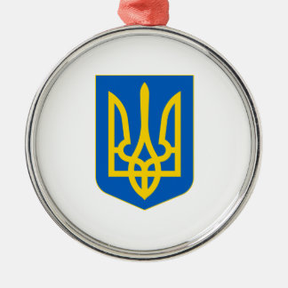 Ukraine Coat of Arms Metal Tree Decoration