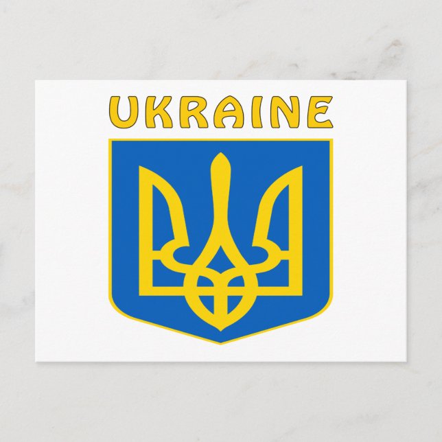 Ukraine Coat Of Arms Postcard (Front)