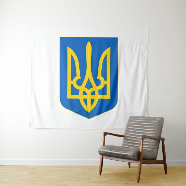 Ukraine Coat of Arms Tapestry (In Situ (Horizontal))