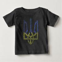 Ukraine coat of arms trident tryzub spiral pattern