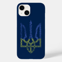 Ukraine coat of arms trident tryzub spiral pattern