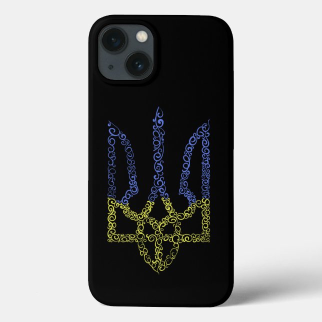 Ukraine coat of arms trident tryzub spiral pattern Case-Mate iPhone case (Back)