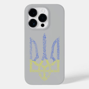 Ukraine coat of arms trident tryzub spiral pattern Case-Mate iPhone 14 pro case