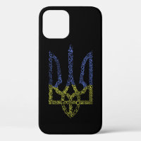 Ukraine coat of arms trident tryzub spiral pattern