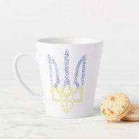 Ukraine coat of arms trident tryzub spiral pattern