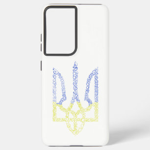 Ukraine coat of arms trident tryzub spiral pattern samsung galaxy case