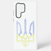 Ukraine coat of arms trident tryzub spiral pattern