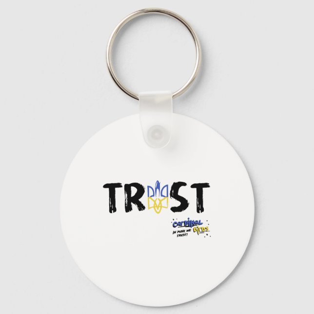Ukraine Coat Of Arms - Trust  Key Ring (Front)