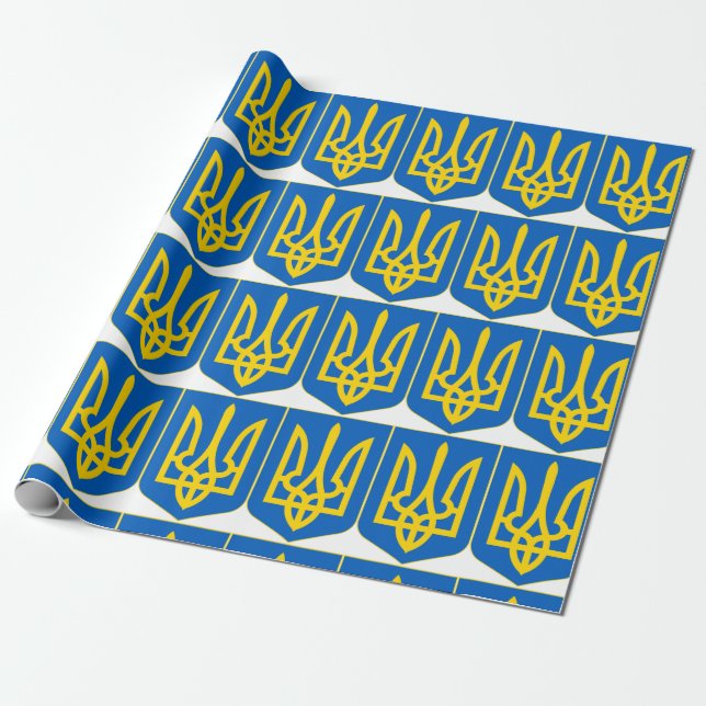 Ukraine Coat of Arms Wrapping Paper (Unrolled)