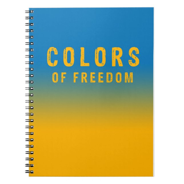 Ukraine, colours of freedom notebook (Front)