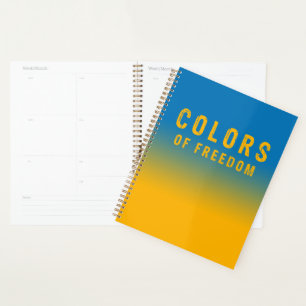 Ukraine, colours of freedom planner