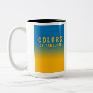 Ukraine, colours of freedom Two-Tone coffee mug