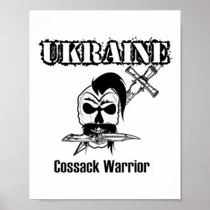 Ukraine Cossack Warrior - Support Ukraine  Poster