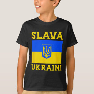 Ukraine Country Flag Pride Slava Ukraini 3 T-Shirt