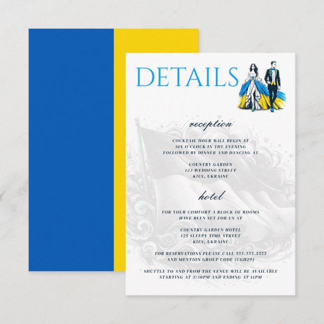 Ukraine Couple Enclosure Card (Front/Back)