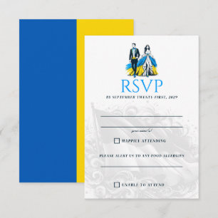 Ukraine Couple RSVP Card