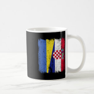 Ukraine Croatia Half Flag Proud Ukrainian Croatian Coffee Mug