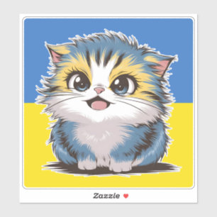 Ukraine Cute Kitten Sticker