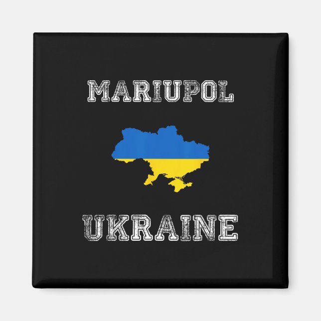 Ukraine Distressed Flag Mariupol Pride  Magnet (Front)