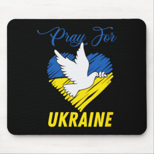 Ukraine Dove Heart Mouse Mat
