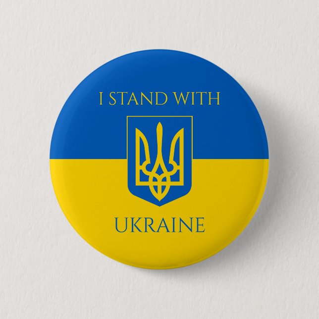ukraine emblem 6 cm round badge (Front)