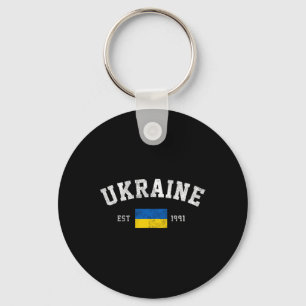 Ukraine Est. 1991 Ukrainian Flag Independence Day Key Ring