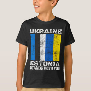Ukraine Estonia Stands With You Estonian Support F T-Shirt