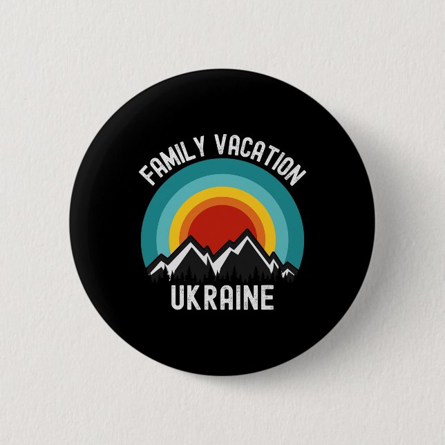 Ukraine Family Vacation Matching Outfit  6 Cm Round Badge (Front)