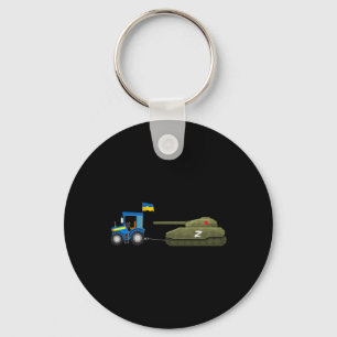 Ukraine Farmer Towing Abyndoned Tank 1 Key Ring