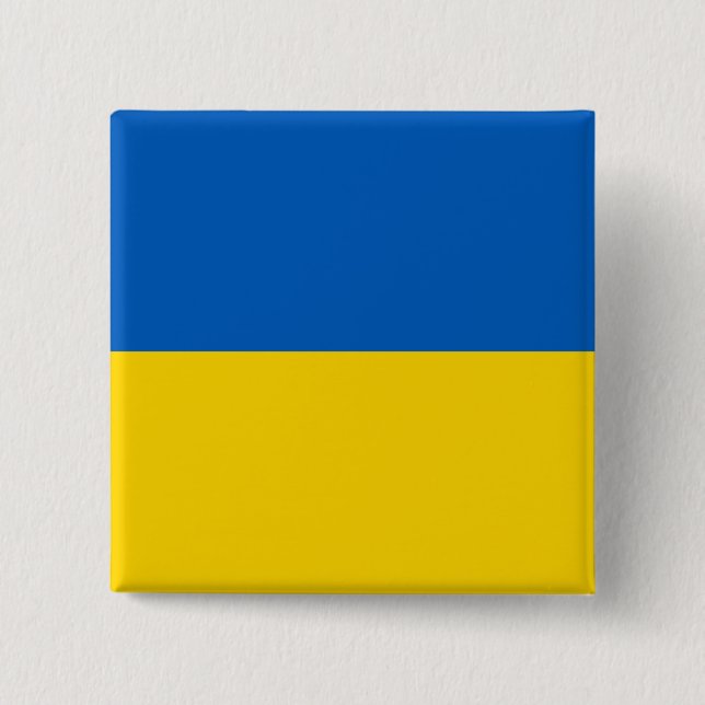 Ukraine Flag 15 Cm Square Badge (Front)