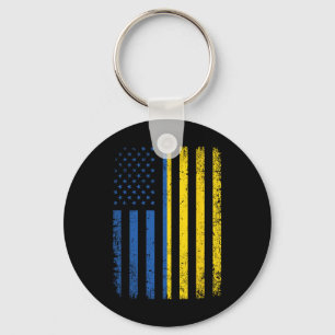 Ukraine Flag 4th Of July Usa Ukrainian Flag Women Key Ring