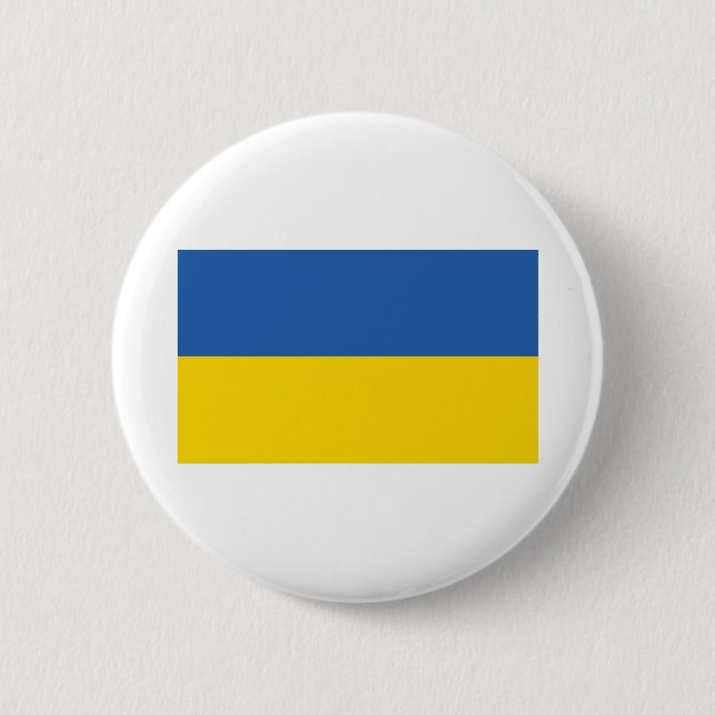 UKRAINE-FLAG 6 CM ROUND BADGE (Front)