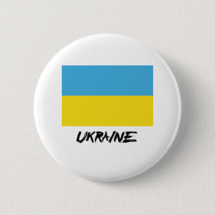 Ukraine Flag 6 Cm Round Badge