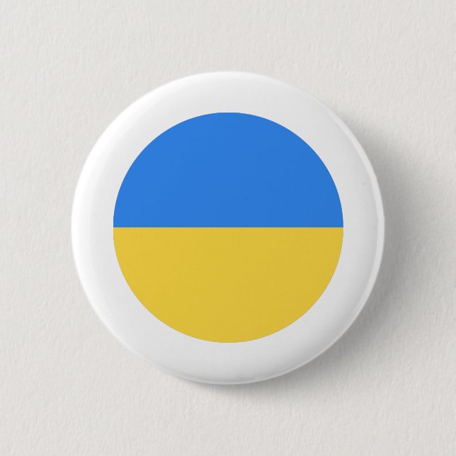 Ukraine Flag 6 Cm Round Badge (Front)