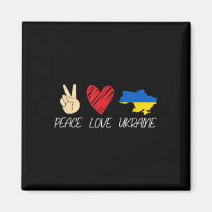 Ukraine Flag Against War Solidarity Peace Magnet