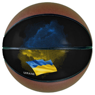Ukraine flag basketball
