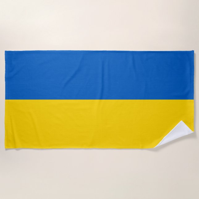Ukraine Flag Beach Towel (Front)