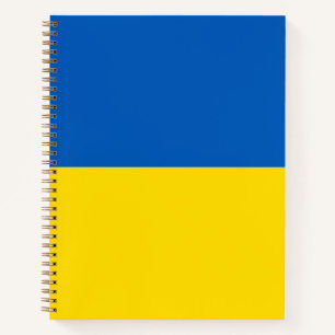 Ukraine flag blue and yellow modern notebook