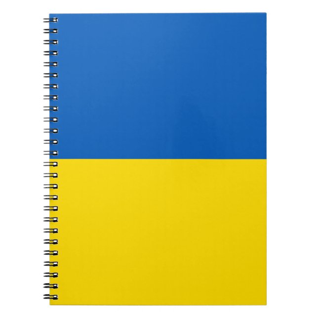 Ukraine flag blue and yellow modern notebook (Front)