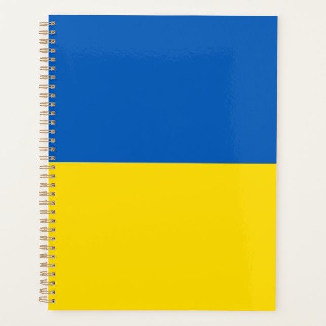 Ukraine flag blue and yellow planner (Front)